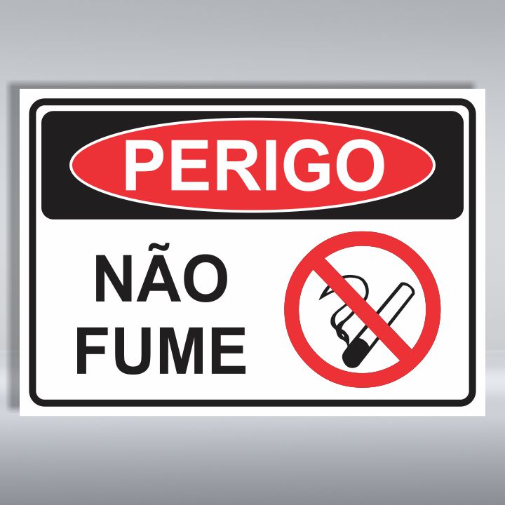 PLACA DE PERIGO | NÃO FUME